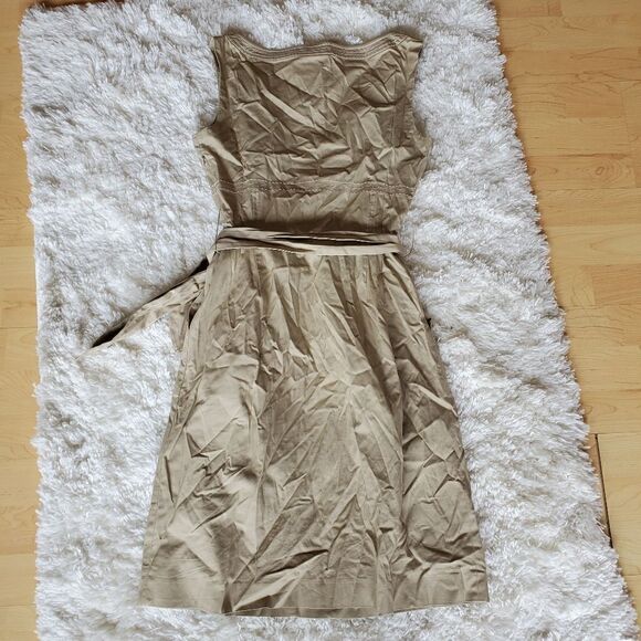 TORY BURCH Women's Mini Dress Beige Size 2 - Picture 4 of 6